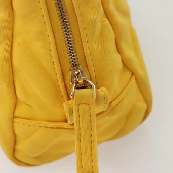 FENDI Pouch Nylon Yellow Gold Auth bs24840 - Picture 9 of 16